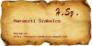 Haraszti Szabolcs névjegykártya