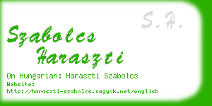 szabolcs haraszti business card